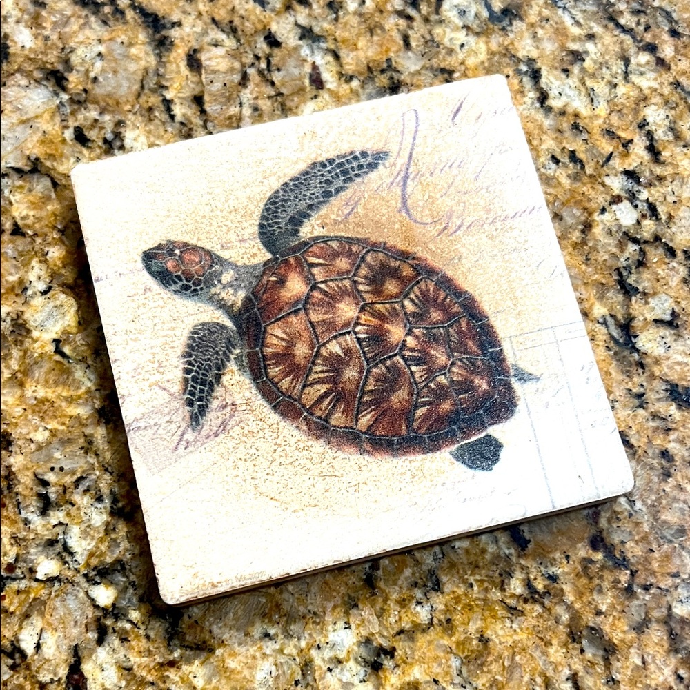 Decorative Ceramic Sea Turtle Drink Coaster, Bed Bath & Beyond